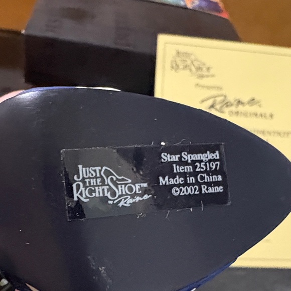 Just The Right Shoe Star Spangled Mules - Red and Blue - Picture 5 of 5